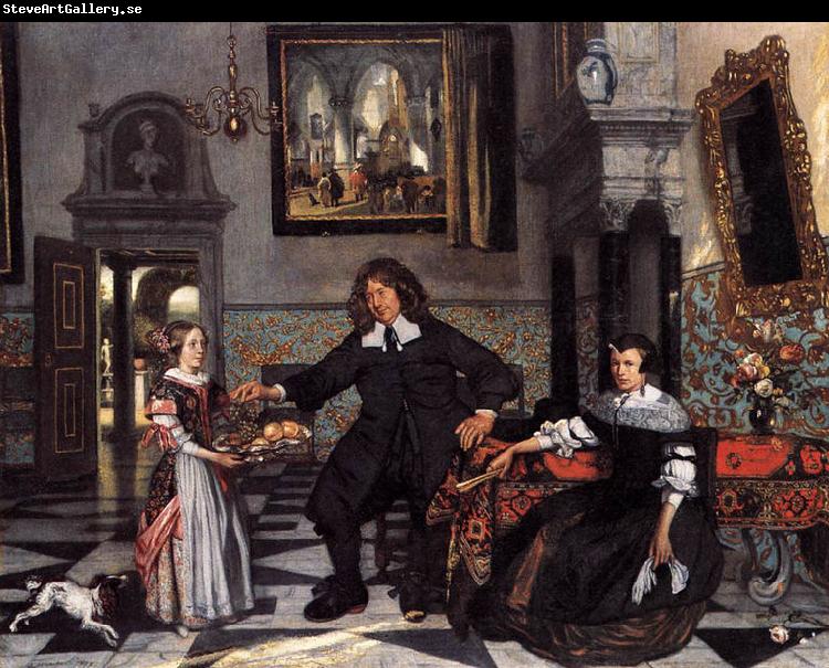 Emmanuel de Witte Portrait of a Family in an Interior